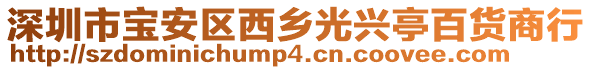 深圳市寶安區(qū)西鄉(xiāng)光興亭百貨商行