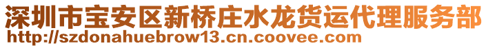 深圳市寶安區(qū)新橋莊水龍貨運(yùn)代理服務(wù)部