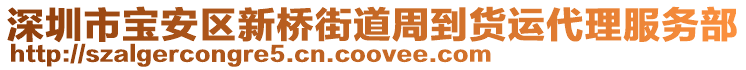 深圳市寶安區(qū)新橋街道周到貨運代理服務部