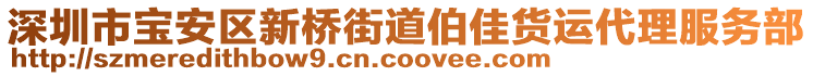 深圳市寶安區(qū)新橋街道伯佳貨運代理服務部