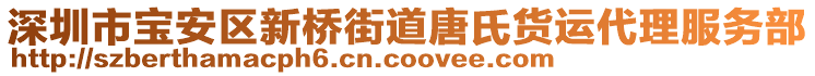 深圳市寶安區(qū)新橋街道唐氏貨運代理服務(wù)部