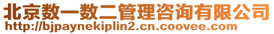 北京數(shù)一數(shù)二管理咨詢有限公司