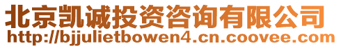 北京凱誠(chéng)投資咨詢有限公司