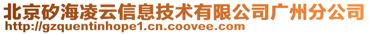 北京矽海凌云信息技术有限公司广州分公司