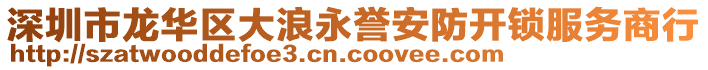 深圳市龍華區(qū)大浪永譽(yù)安防開(kāi)鎖服務(wù)商行