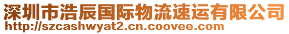 深圳市浩辰國(guó)際物流速運(yùn)有限公司