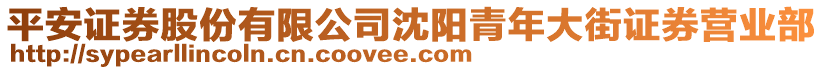 平安證券股份有限公司沈陽(yáng)青年大街證券營(yíng)業(yè)部