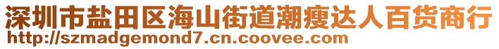 深圳市鹽田區(qū)海山街道潮瘦達(dá)人百貨商行