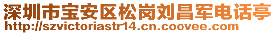 深圳市寶安區(qū)松崗劉昌軍電話亭