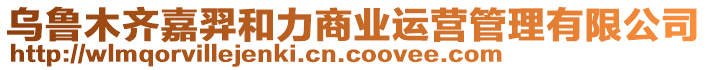 烏魯木齊嘉羿和力商業(yè)運(yùn)營(yíng)管理有限公司