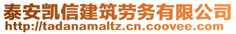 泰安凱信建筑勞務(wù)有限公司