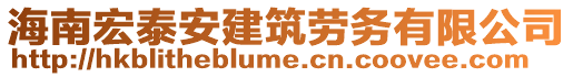 海南宏泰安建筑勞務(wù)有限公司