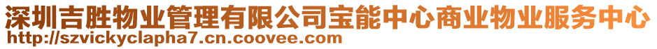 深圳吉?jiǎng)傥飿I(yè)管理有限公司寶能中心商業(yè)物業(yè)服務(wù)中心