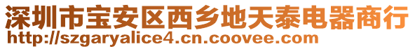 深圳市寶安區(qū)西鄉(xiāng)地天泰電器商行