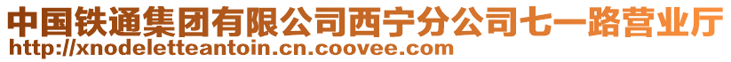 中國鐵通集團有限公司西寧分公司七一路營業(yè)廳