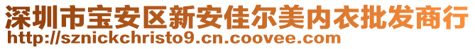 深圳市寶安區(qū)新安佳爾美內(nèi)衣批發(fā)商行