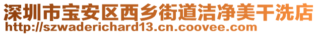 深圳市寶安區(qū)西鄉(xiāng)街道潔凈美干洗店