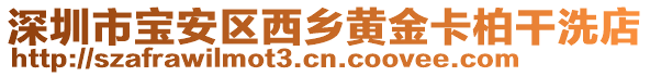 深圳市寶安區(qū)西鄉(xiāng)黃金卡柏干洗店