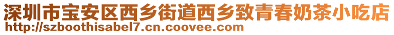 深圳市寶安區(qū)西鄉(xiāng)街道西鄉(xiāng)致青春奶茶小吃店