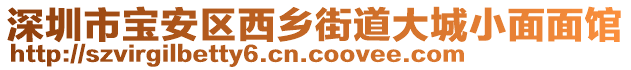 深圳市寶安區(qū)西鄉(xiāng)街道大城小面面館