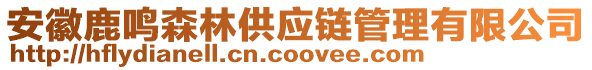 安徽鹿鳴森林供應(yīng)鏈管理有限公司