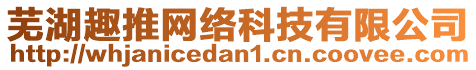 蕪湖趣推網(wǎng)絡(luò)科技有限公司