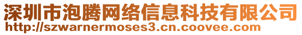 深圳市泡騰網(wǎng)絡(luò)信息科技有限公司