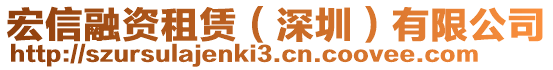 宏信融資租賃（深圳）有限公司