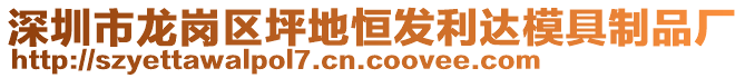 深圳市龍崗區(qū)坪地恒發(fā)利達(dá)模具制品廠