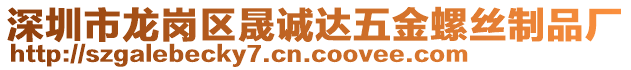 深圳市龍崗區(qū)晟誠達(dá)五金螺絲制品廠