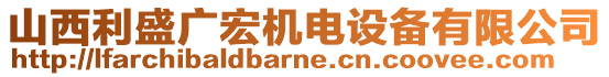 山西利盛廣宏機電設(shè)備有限公司