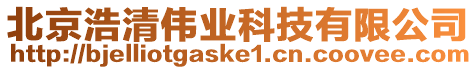 北京浩清偉業(yè)科技有限公司