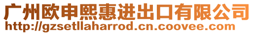 廣州歐申熙惠進出口有限公司