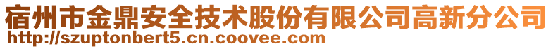 宿州市金鼎安全技术股份有限公司高新分公司