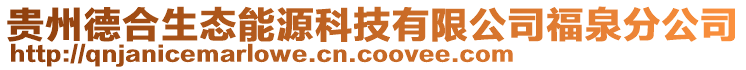 貴州德合生態(tài)能源科技有限公司福泉分公司