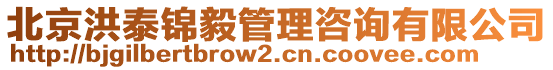 北京洪泰錦毅管理咨詢有限公司