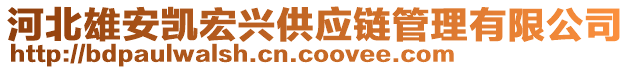 河北雄安凱宏興供應(yīng)鏈管理有限公司