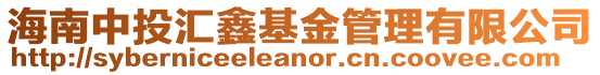 海南中投匯鑫基金管理有限公司