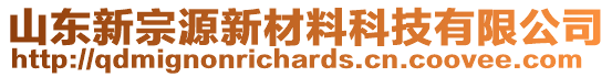 山東新宗源新材料科技有限公司