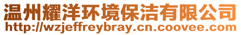 溫州耀洋環(huán)境保潔有限公司