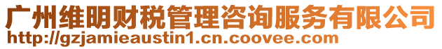 廣州維明財稅管理咨詢服務(wù)有限公司