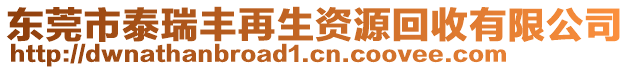 東莞市泰瑞豐再生資源回收有限公司