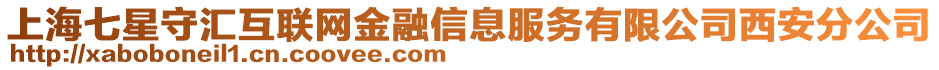 上海七星守匯互聯(lián)網(wǎng)金融信息服務(wù)有限公司西安分公司