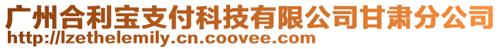 廣州合利寶支付科技有限公司甘肅分公司