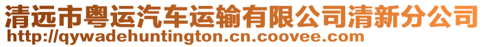 清遠市粵運汽車運輸有限公司清新分公司