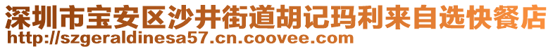 深圳市寶安區(qū)沙井街道胡記瑪利來自選快餐店