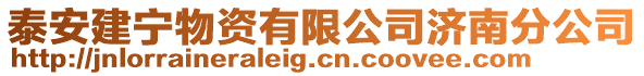 泰安建寧物資有限公司濟南分公司