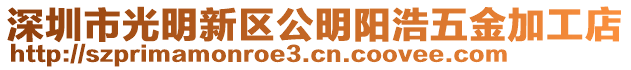 深圳市光明新區(qū)公明陽浩五金加工店