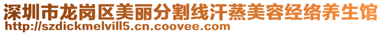 深圳市龍崗區(qū)美麗分割線汗蒸美容經(jīng)絡(luò)養(yǎng)生館