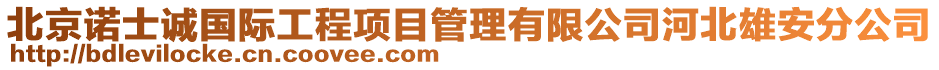 北京诺士诚国际工程项目管理有限公司河北雄安分公司